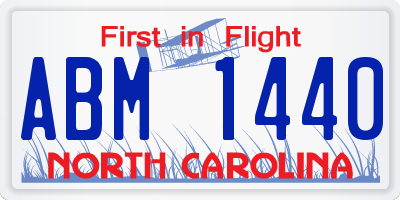 NC license plate ABM1440