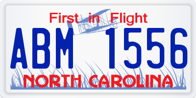NC license plate ABM1556