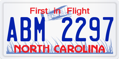NC license plate ABM2297