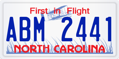 NC license plate ABM2441
