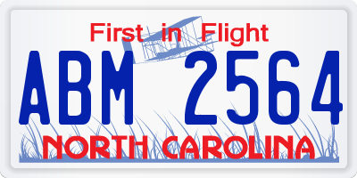 NC license plate ABM2564