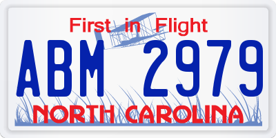 NC license plate ABM2979