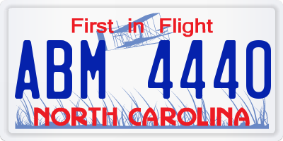 NC license plate ABM4440