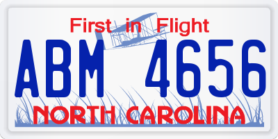 NC license plate ABM4656
