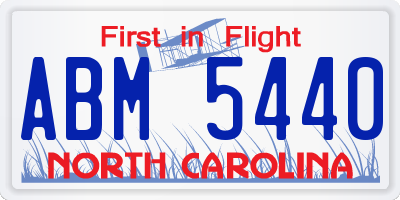 NC license plate ABM5440