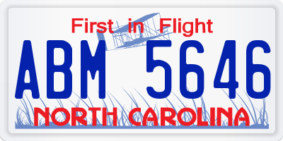NC license plate ABM5646