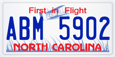 NC license plate ABM5902