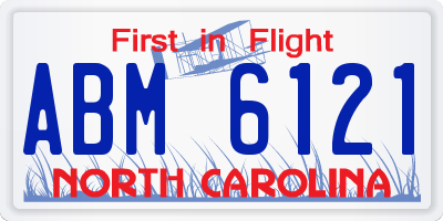 NC license plate ABM6121