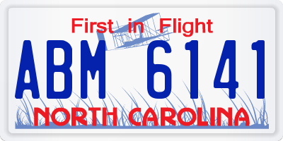 NC license plate ABM6141
