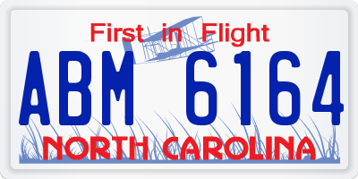 NC license plate ABM6164