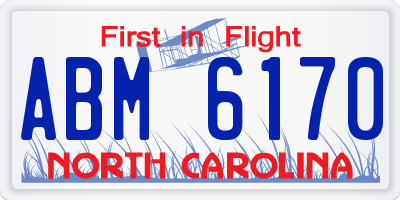 NC license plate ABM6170