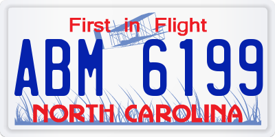 NC license plate ABM6199