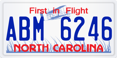 NC license plate ABM6246