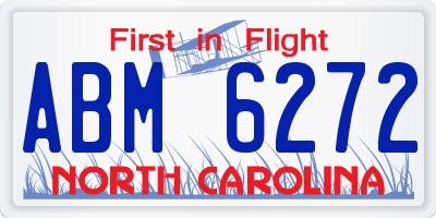 NC license plate ABM6272