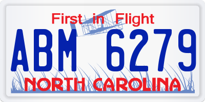 NC license plate ABM6279