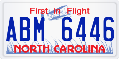 NC license plate ABM6446
