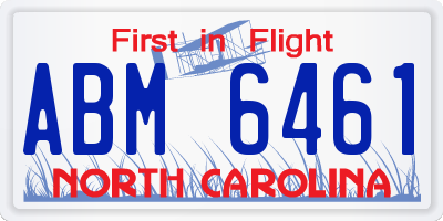 NC license plate ABM6461