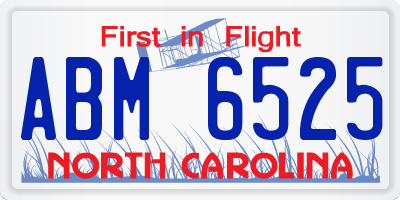 NC license plate ABM6525