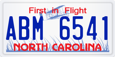 NC license plate ABM6541