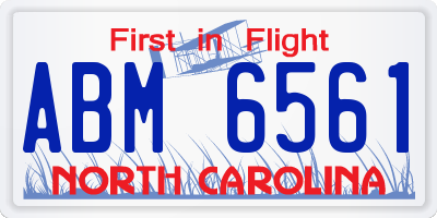 NC license plate ABM6561