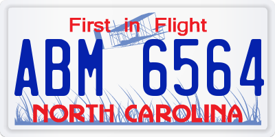 NC license plate ABM6564