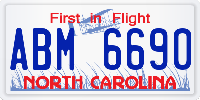 NC license plate ABM6690
