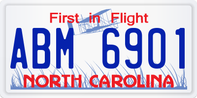 NC license plate ABM6901