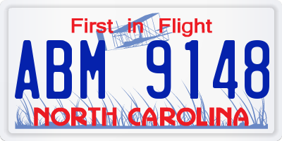 NC license plate ABM9148