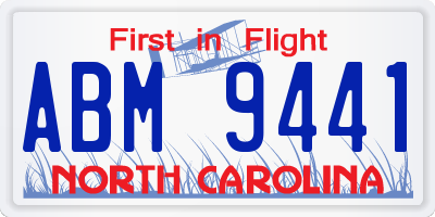 NC license plate ABM9441