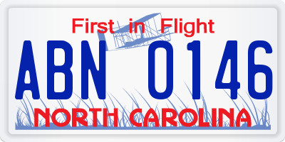 NC license plate ABN0146