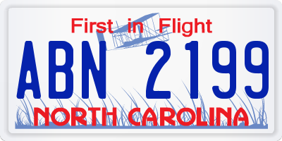 NC license plate ABN2199