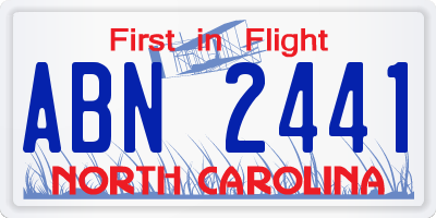 NC license plate ABN2441