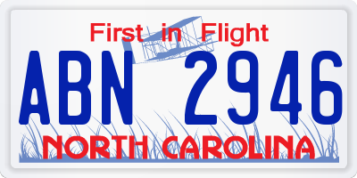 NC license plate ABN2946