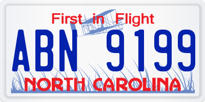NC license plate ABN9199