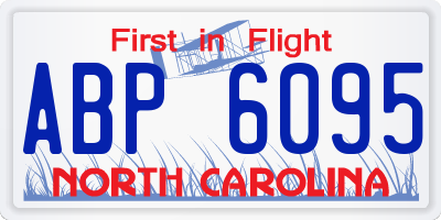 NC license plate ABP6095