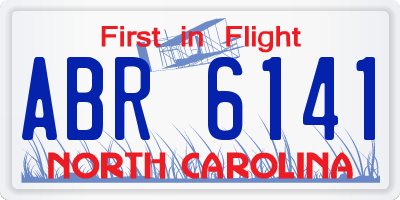 NC license plate ABR6141
