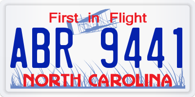 NC license plate ABR9441