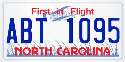 NC license plate ABT1095