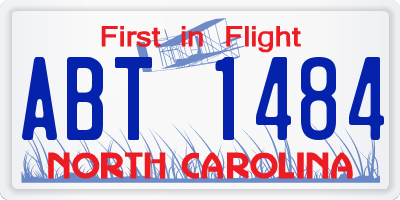 NC license plate ABT1484