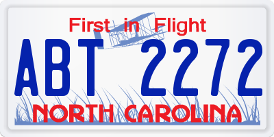 NC license plate ABT2272