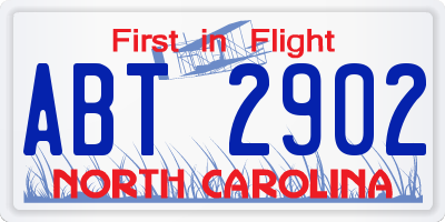 NC license plate ABT2902