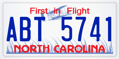 NC license plate ABT5741