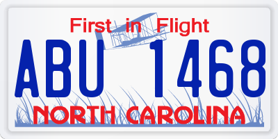 NC license plate ABU1468