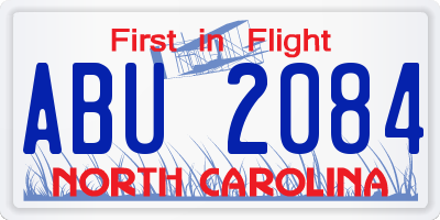 NC license plate ABU2084