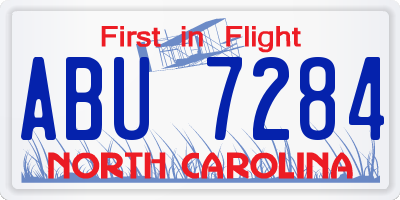 NC license plate ABU7284