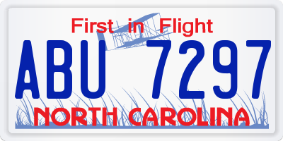 NC license plate ABU7297