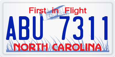 NC license plate ABU7311