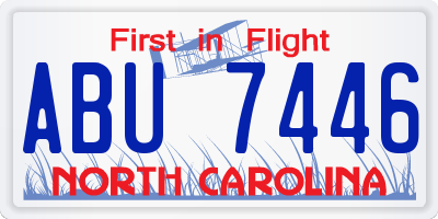 NC license plate ABU7446