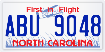NC license plate ABU9048