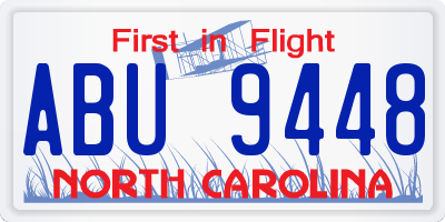 NC license plate ABU9448